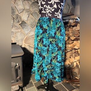 Citiknits Tropical Blue & Green Skirt 1X